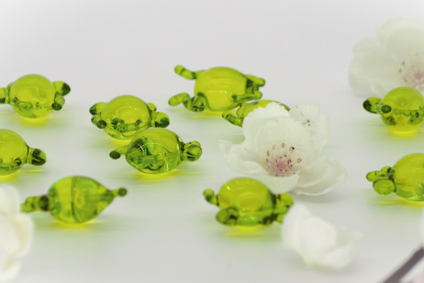 Green Apple Frog Oil Beads