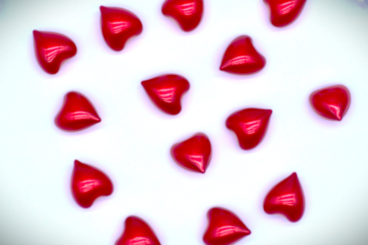 Heart Deep Cherry Oil Beads