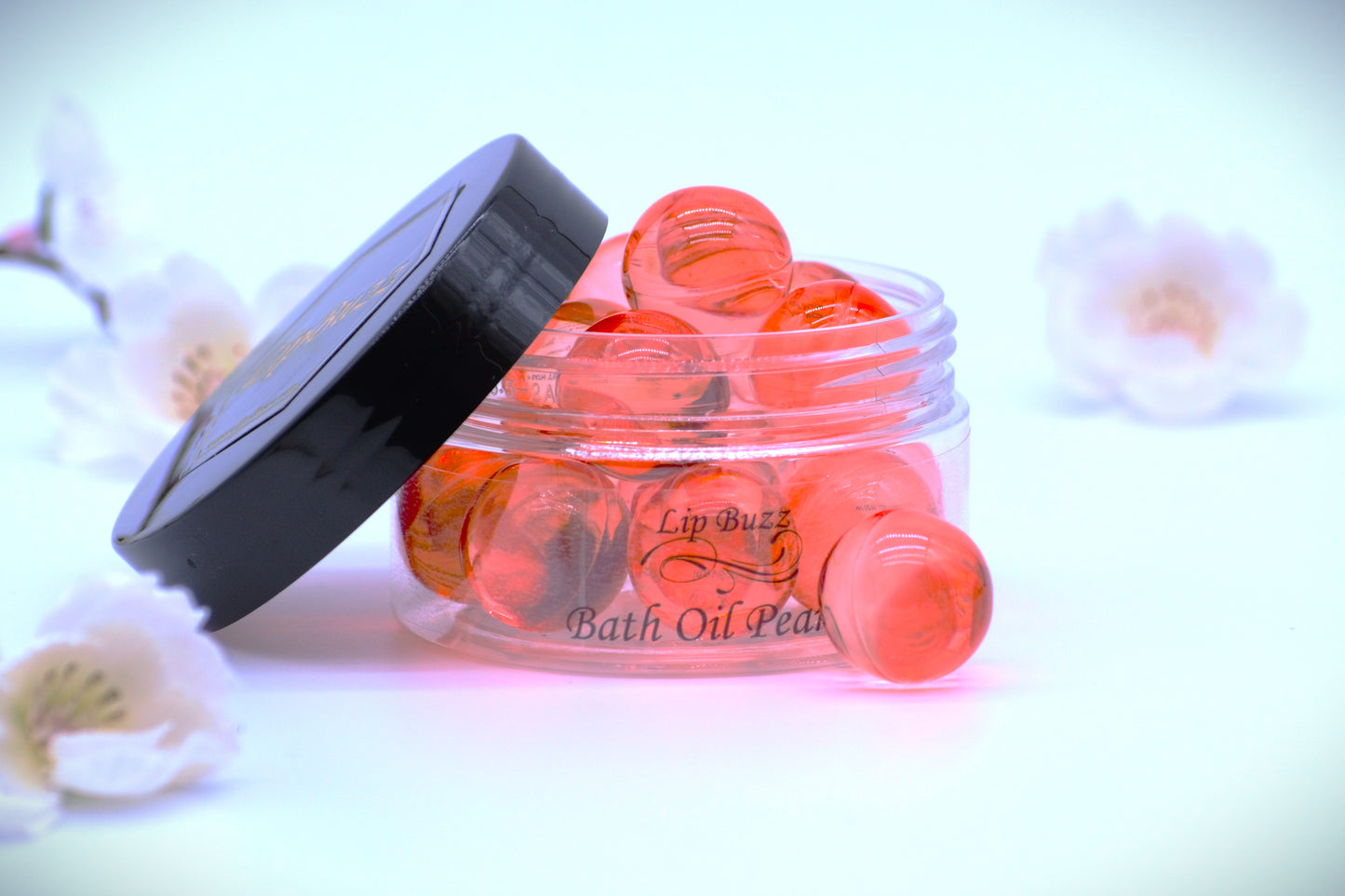 Clear Peach Oil Beads