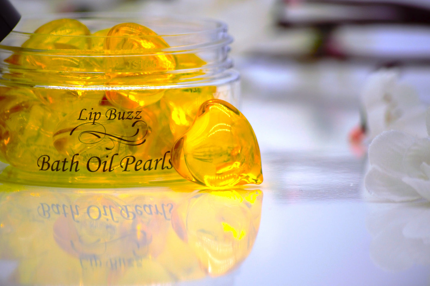 Lemon Heart Oil Beads | Essential Bath Oil Pearls
