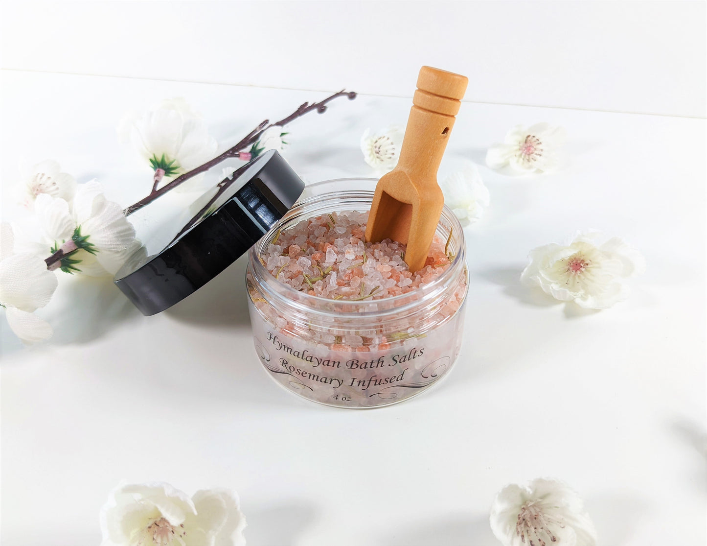 Rosemary Himalayan Pink Salt & Bamboo Scoop