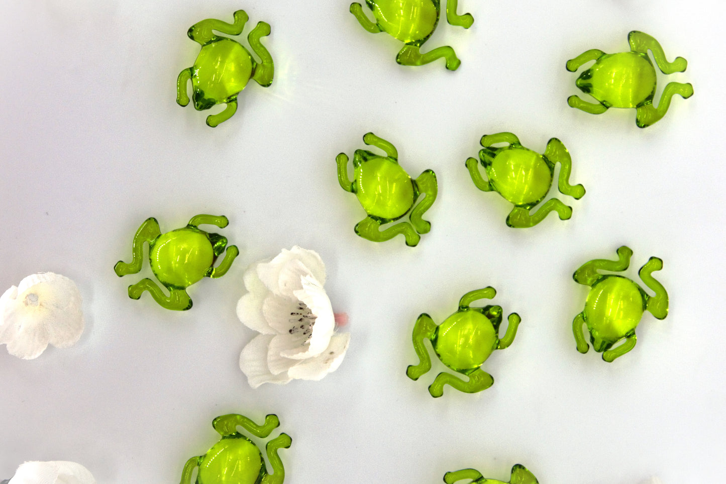 Green Apple Frog Oil Beads