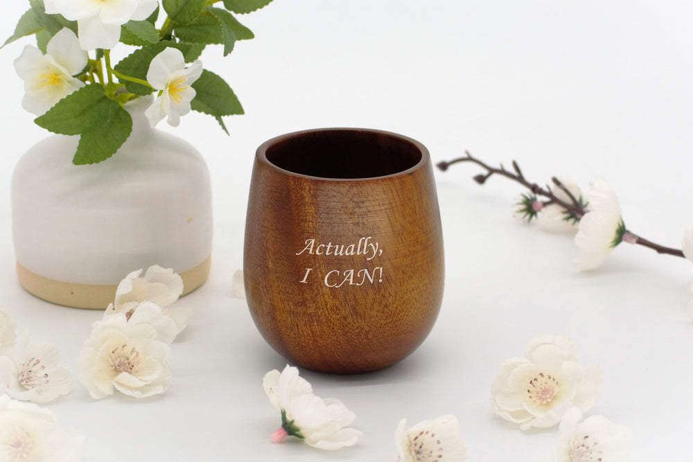 
                  
                    I Can Actually, Engraved | Natures Spruce Tea Cup
                  
                